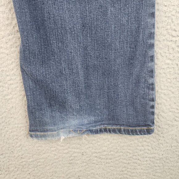 Y2K Bootcut Jeans Womens Plus Size 32x31 Vanity Low Rise Cotton Blend Blue Denim - Picture 10 of 12